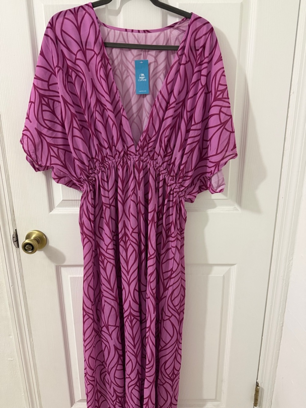 NWT Cupshe Vibrant Purple-Pink Maxi Dress